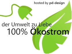 hosted by pd-design: 100% Ökostrom